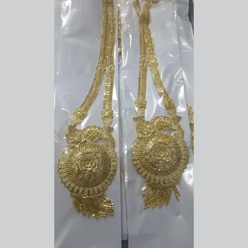 Bridal Wedding Necklace-Pari Art Jewellery Forming Long Necklace Set (1 Piece Only)