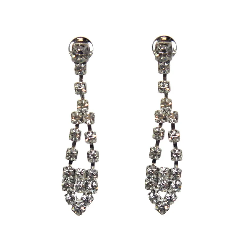 Pearl Drop Earrings-Rhinestone Drop Earrings