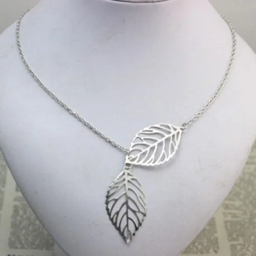 Butterfly Pendant Necklace-Necklace Fashion Leaf Pendant Necklaces for women 2015 Star Jewelry LOSS MONEY SALE Fashion Women Double Leaf