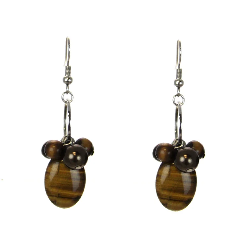 Gorgeous Sapphire Earrings-Tiger's Eye Earrings