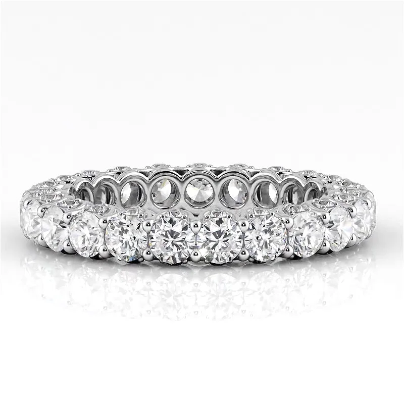 Designer Wedding Ring-3.11 ct. Round Diamond Eternity Wedding Band