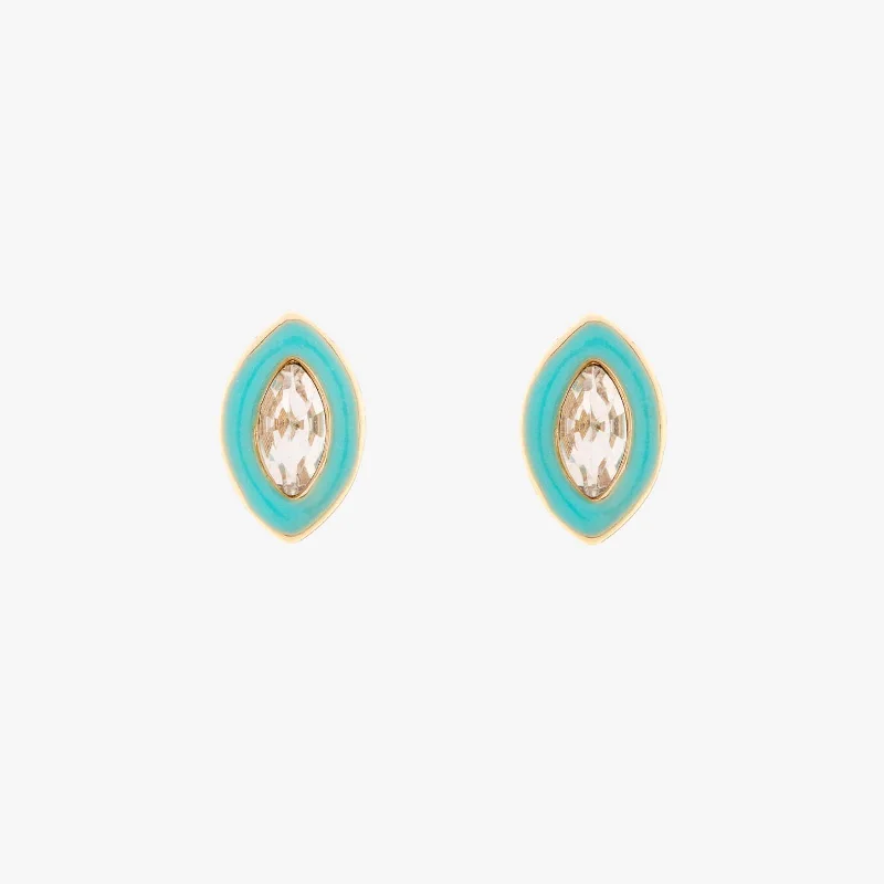 Bold Gemstone Earrings-Cerulean Stud Earrings