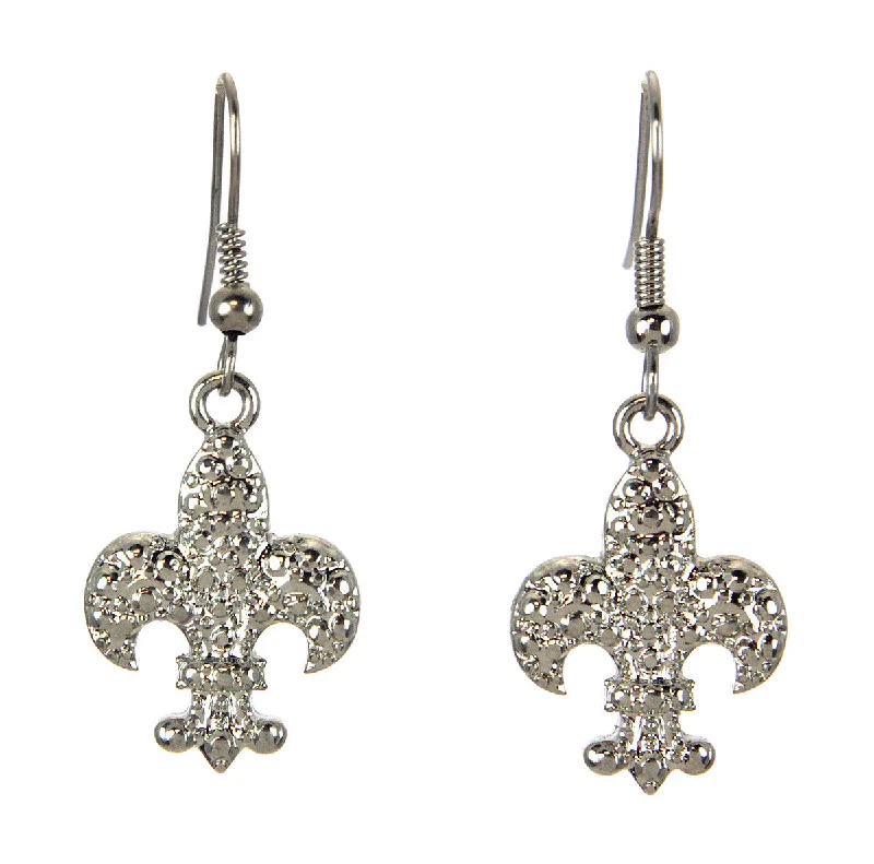 Handmade Gemstone Earrings-Fleur De Lis Earrings