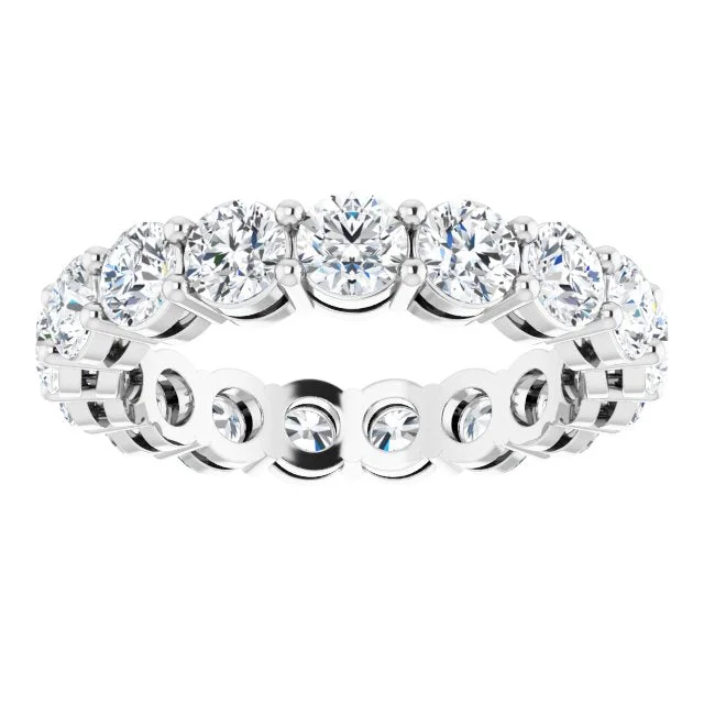 Round Diamond Ring-3.57 ct. Round Diamond Band Classic Eternity Ring