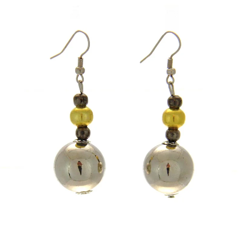 Simple Gold Hoop Earrings-Silver Ball Earrings