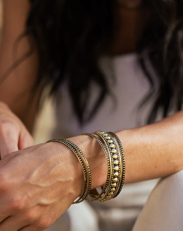 Chunky Silver Bangles-Grecian Temptress Bangles