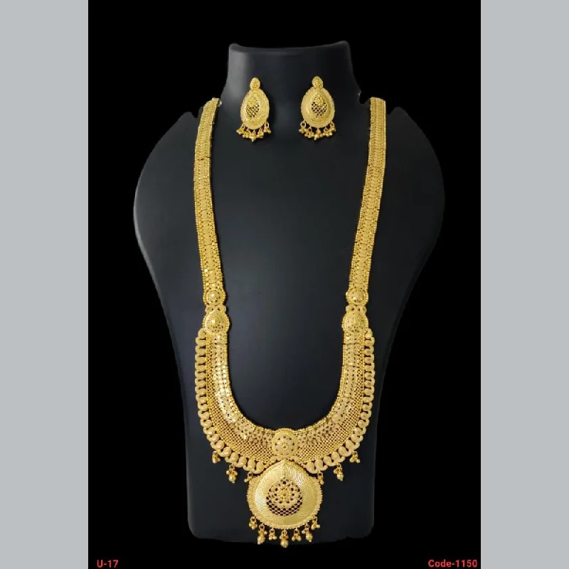 Elegant Pearl Necklace-Pari Art Jewellery Forming Long Necklace Set