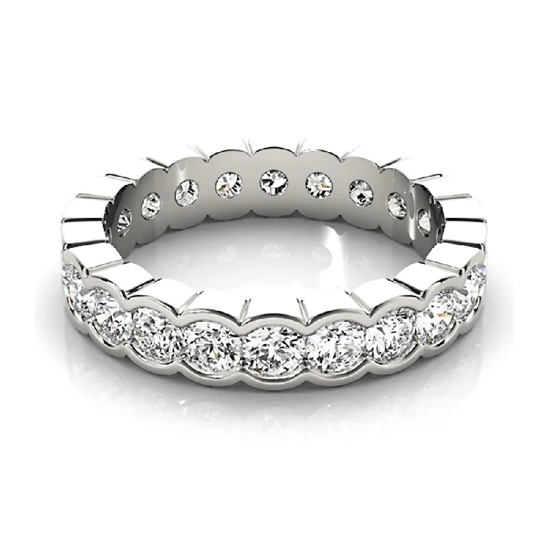 Retro Vintage Ring-3.00 ctw. Round Diamond Eternity Ring