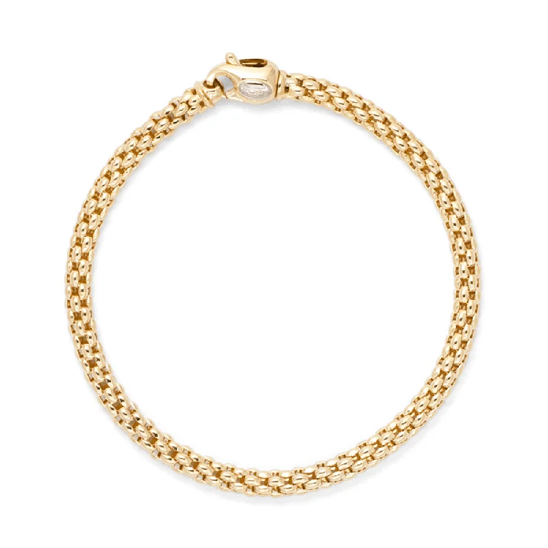 Simple Gold Bracelets-Unica 18ct Yellow Gold Chain Bracelet