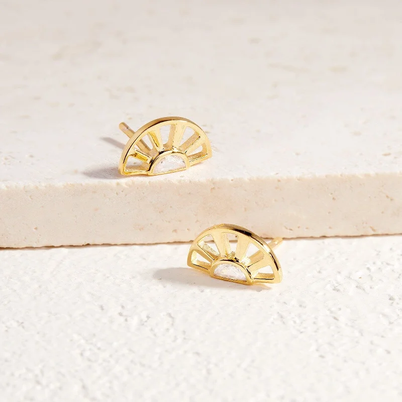 Elegant Statement Earrings-Daybreak Stud Earrings