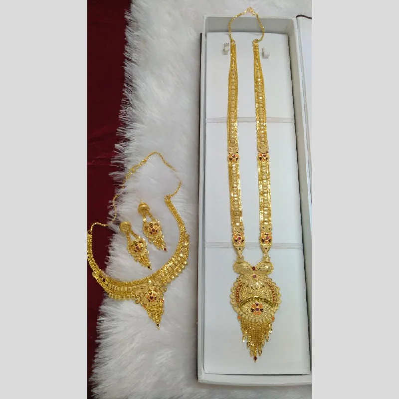 Name Necklace for Mom-Pari Art Jewellery Forming Double Necklace Set