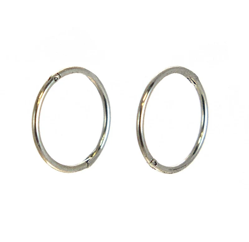 Elegant Drop Earrings-Hinged Hoop Earrings 14mm