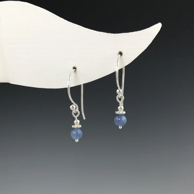 Elegant Crystal Earrings-Blue Kyanite Earrings - S