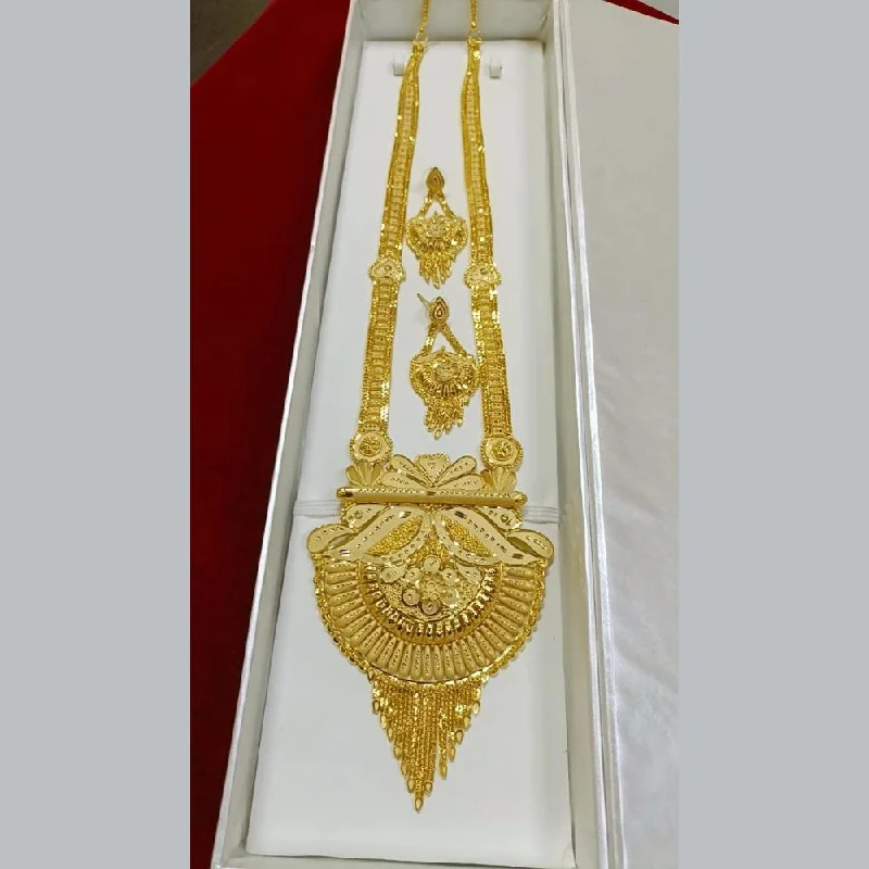 Stylish Pearl Necklace-Pari Art Jewellery Forming Long Necklace Set