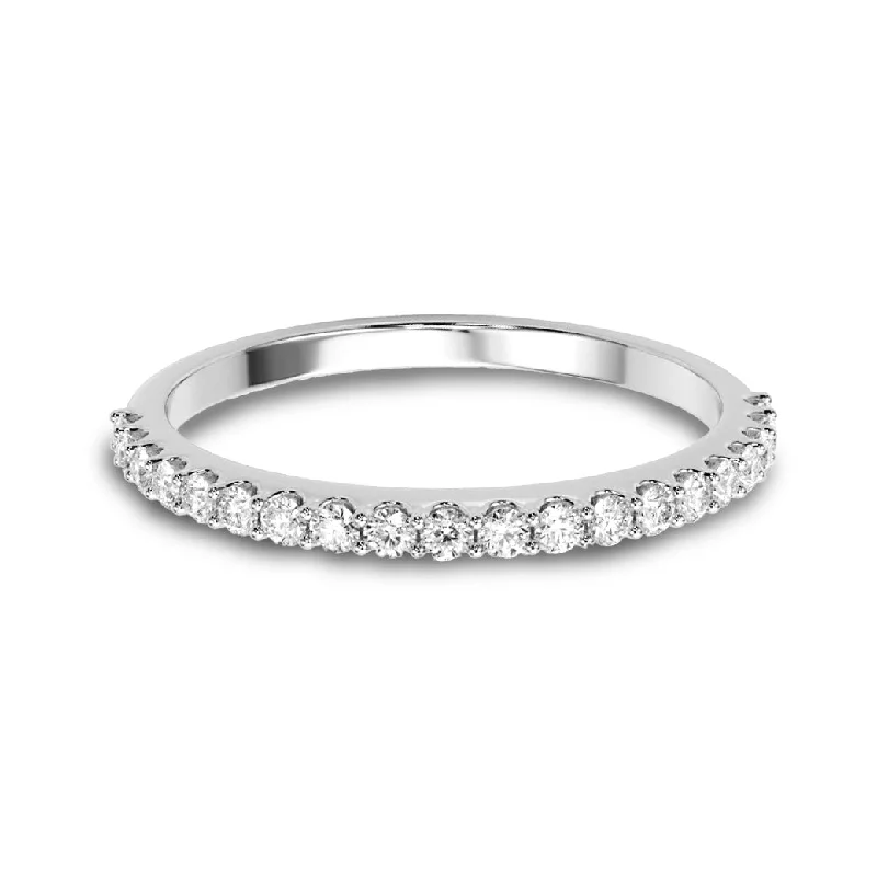 Cute Animal Rings-Classic Half Way Round Diamond Wedding Ring