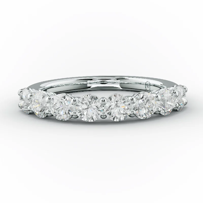 Diamond Ring for Anniversary-1.0 Carat Round Diamond Anniversary Band