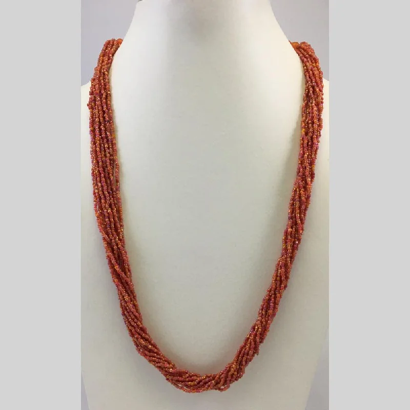 Gold Rope Necklace-Banaras Beads Multi Layer Long Necklace