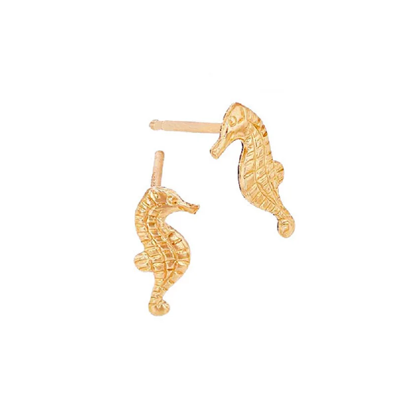 Lightweight Dangle Earrings-Sea Horse Studs