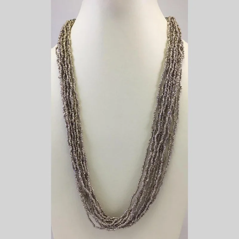 Fashionable Multi-Chain Necklace-Banaras Beads Multi Layer Long Necklace