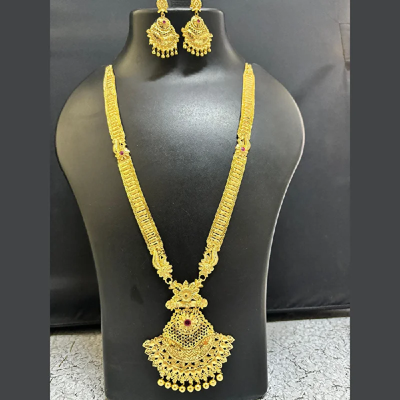 Custom Birthstone Necklace-Pari Art Jewellery Forming Long Necklace Set