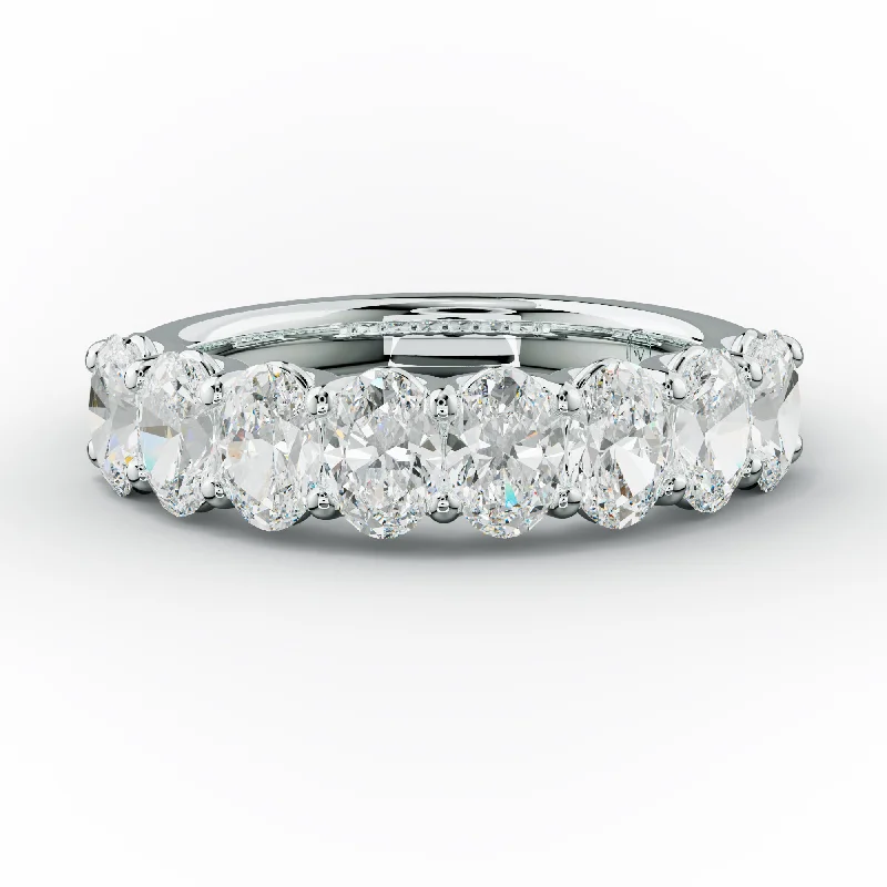 Custom Stone Ring-2.0 Carat Oval Diamond Anniversary Band