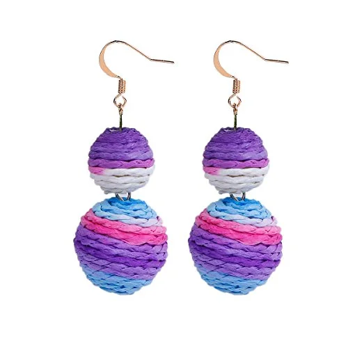 Abstract Shape Earrings-Sexy Sparkles Bon Bon Thread Ball Dangle Earrings Lantern Ball Fashion Earrings