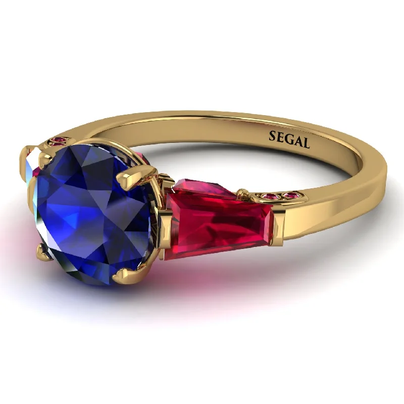 Multi-Stone Engagement Ring-Glamorous Custom Sapphire Ring - Harley No. 58