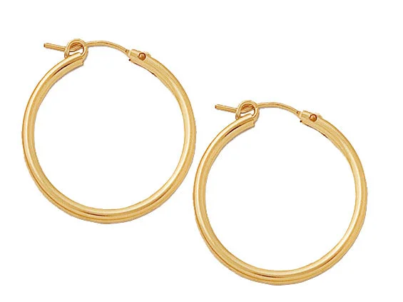 Luxury Gemstone Earrings-Gold Filled Hoops (27mm)