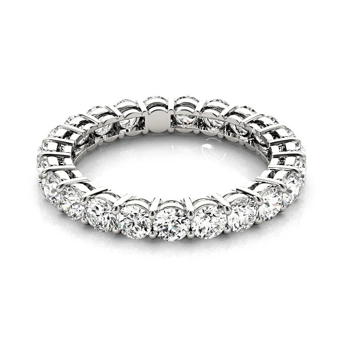 Romantic Heart Ring-2.30 ct. Round Diamond Eternity Ring