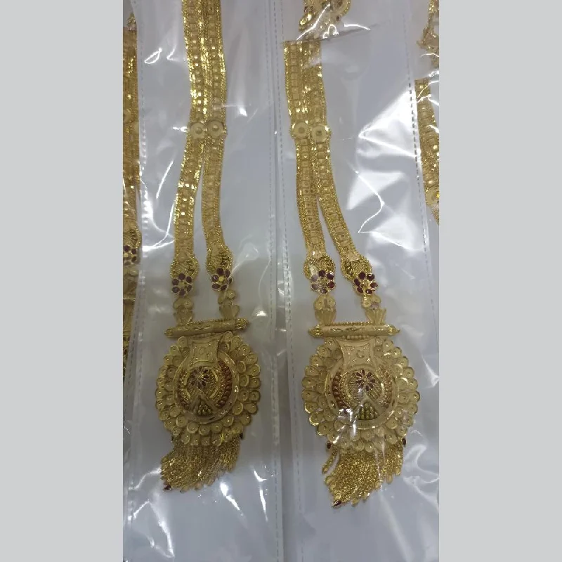 Gold Bangle Necklace-Pari Art Jewellery Forming Long Necklace Set (1 Piece Only)