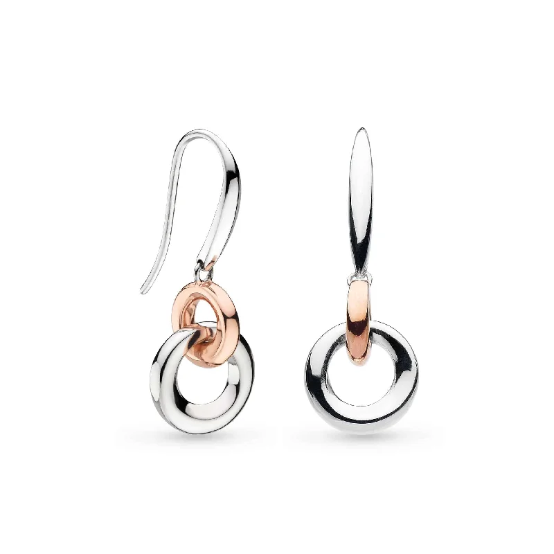 Classic Pearl Stud Earrings-Kit Heath Silver Blush Bevel Cirque Link Drop Earrings