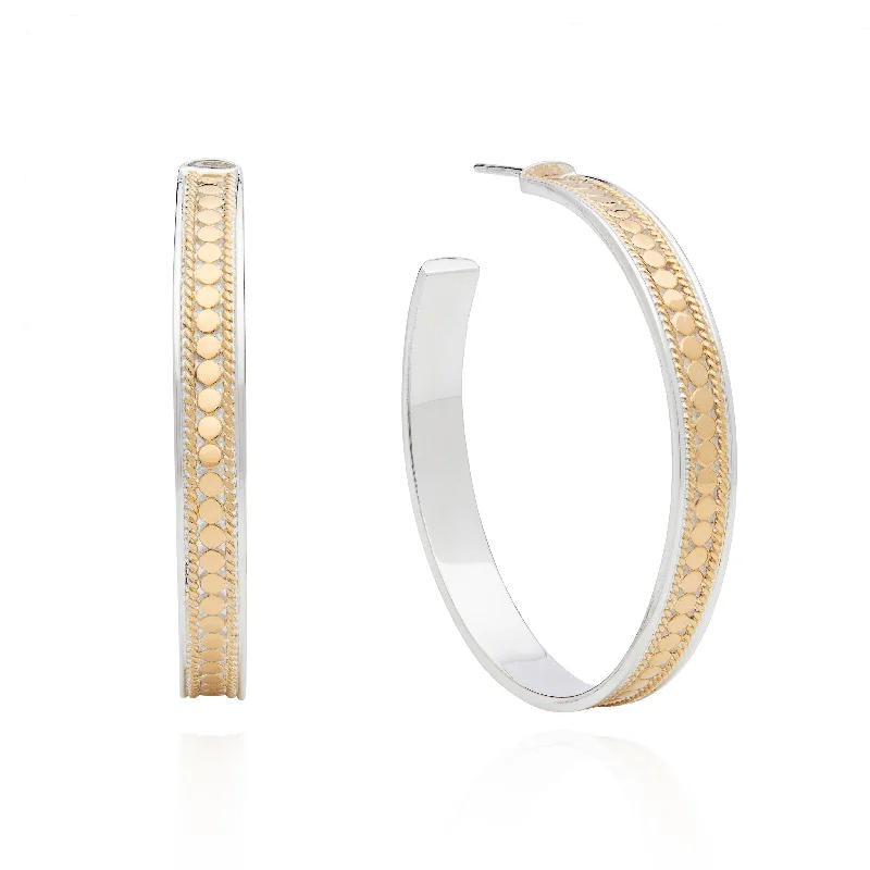 Abstract Shape Earrings-Anna Beck Classic 18ct Gold Vermeil Silver Large Hoop Earrings