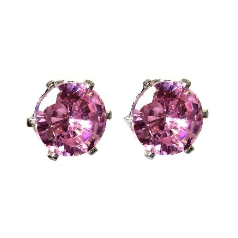 High-End Diamond Earrings-Round Cubic Zirconia Earrings, variety, 0.25"