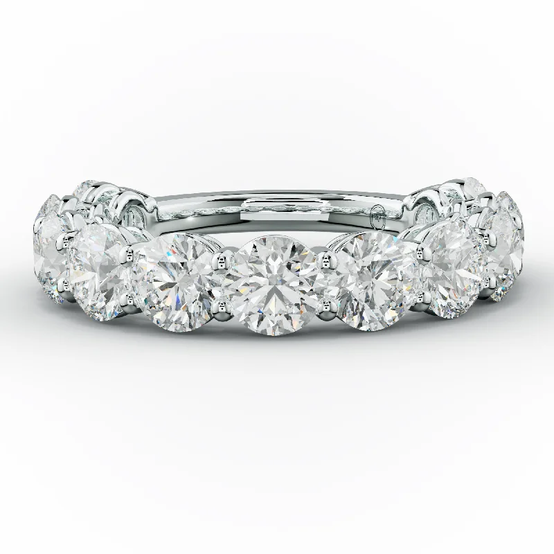 Elegant Cocktail Ring-4.0 Carat Round Diamond Anniversary Band