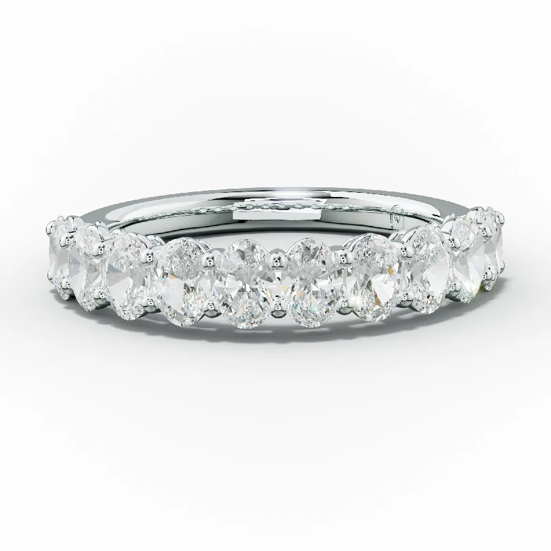 Statement Cocktail Ring-1.0 Carat Oval Diamond Anniversary Band