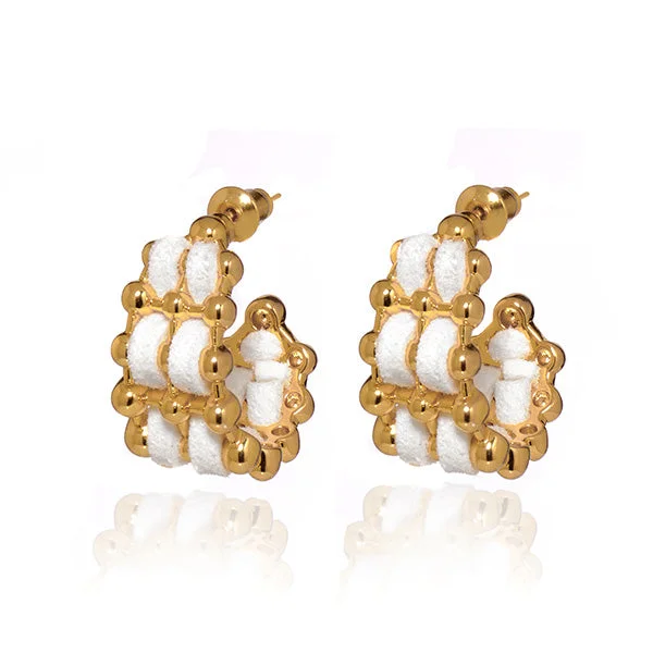 Small Gold Earrings-Cowgirl Hoops