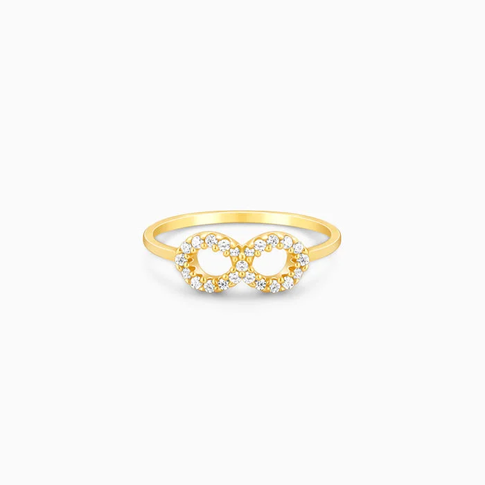 Simple Promise Ring-Golden Infinite Grace Ring