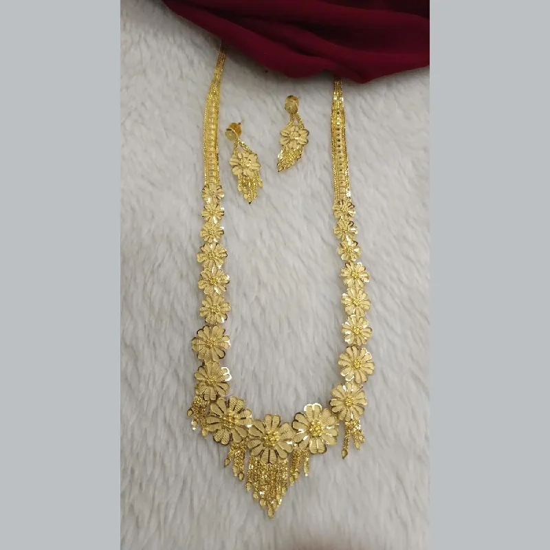 Vintage Gemstone Necklace-Pari Art Jewellery Forming Long Necklace Set