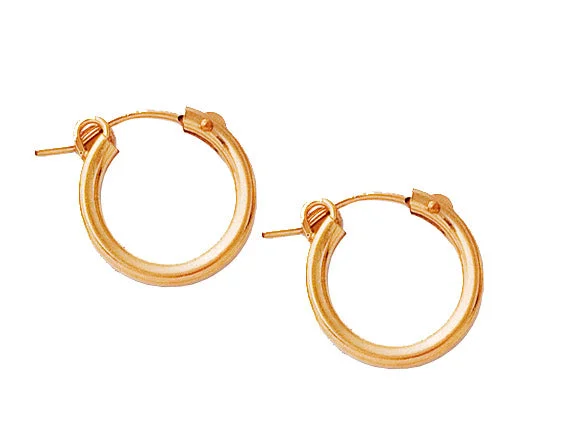 Fashionable Hoop Earrings-Gold Filled Hoops - 15mm