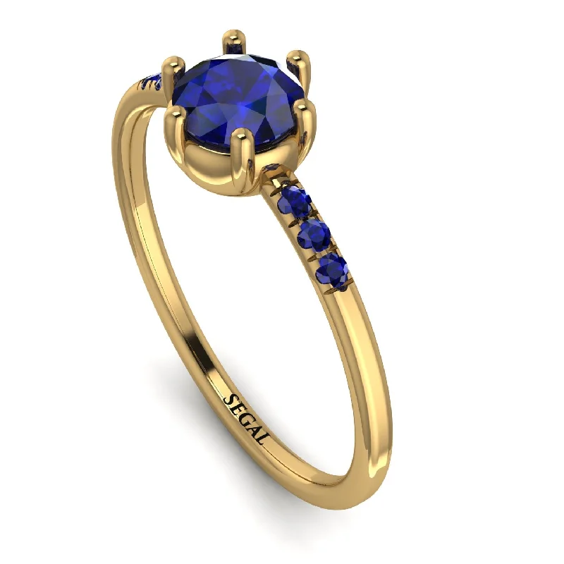 Handmade Promise Ring-Basket Sapphire Ring - Summer No. 73