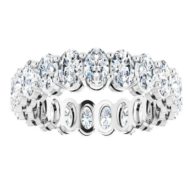 Elegant Cocktail Ring-4.41 ct. Oval Diamond Eternity Band