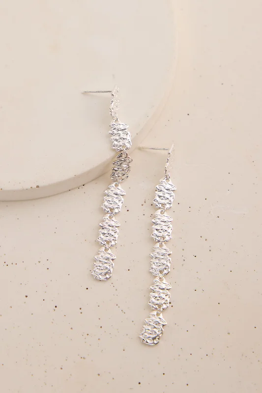 Chic Ear Cuffs-Chloe Earrings Silver