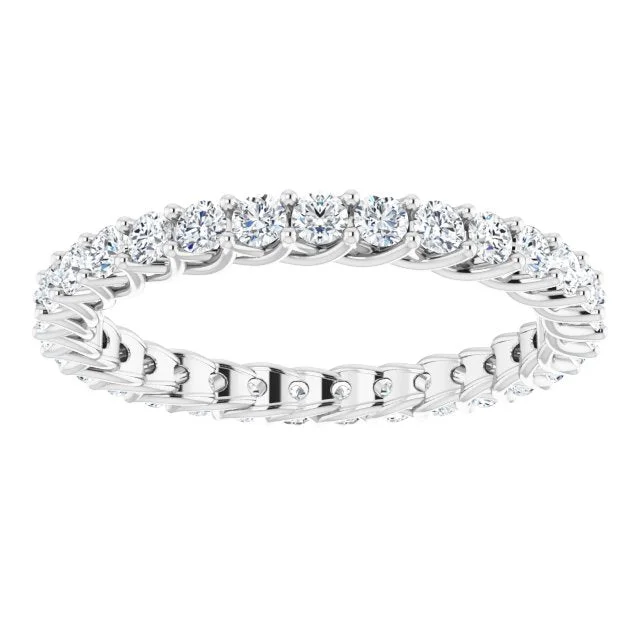 Custom Ring for Anniversary-0.93 ct. Shared Prong Round Diamond Eternity Band