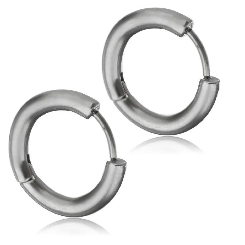 Large Silver Hoop Earrings-SEXY SPARKLES  1Pair Stainless Steel Mens Womens Hoop Earrings Cartilage Lip Piercing Nose Hoop Hypoallergenic 12mm