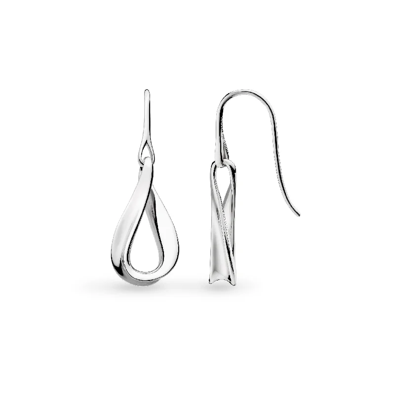 Silver and Gold Earrings-Kit Heath Sterling Silver Serenity Drop Earrings