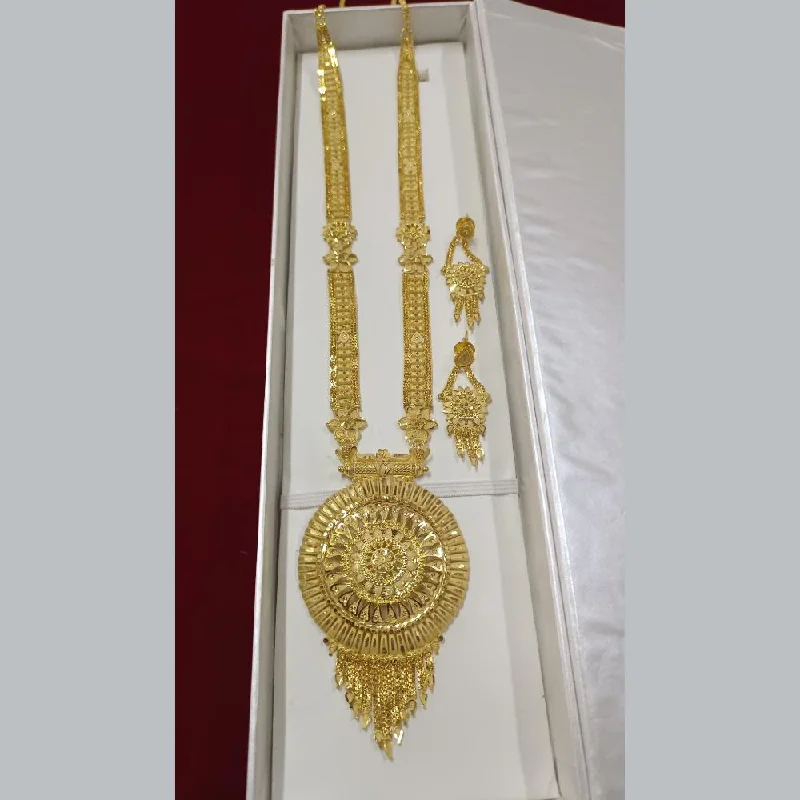 Delicate Gold Chain Necklace-Pari Art Jewellery Forming Long Necklace Set