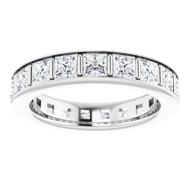 Men's Engagement Ring-3.42 ct. Princess Diamond Eternity Band