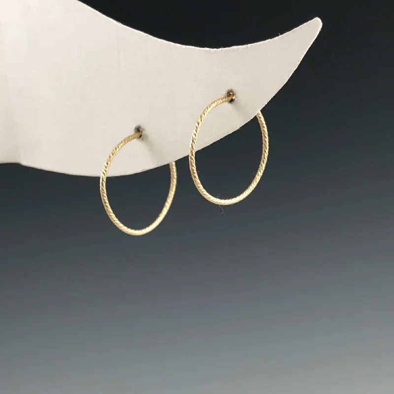 Classic Round Earrings-Gold Hoops - XS