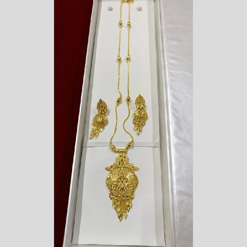 Bridal Wedding Necklace-Pari Art Jewellery Forming Long Necklace Set