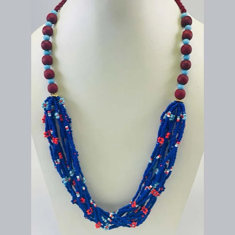 Modern Designer Necklace-Multi Layered Seed/Glass Bead Necklace